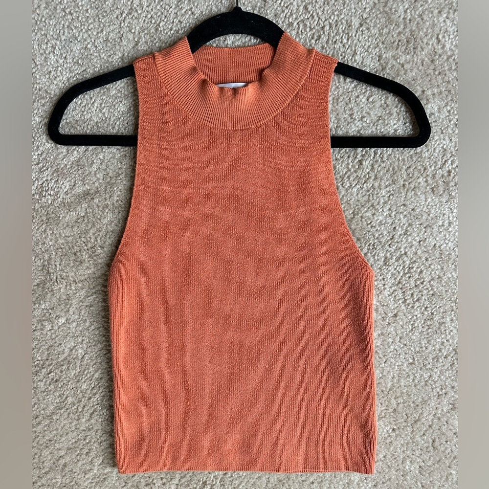 Frame  Orange Sleeveless Tank Top